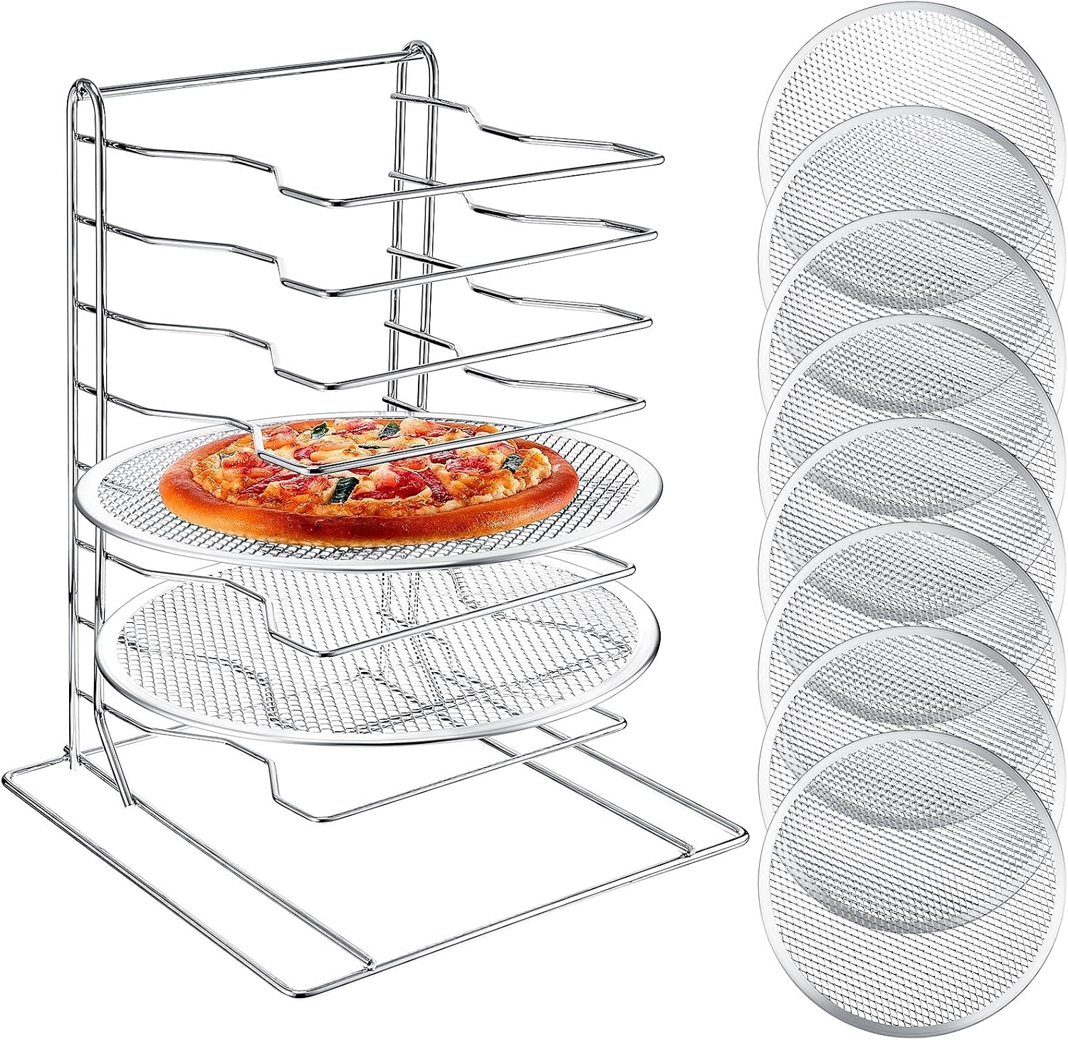 Kitchen Baking Pan - Pizza-Regal mit 8 Etagen und 8