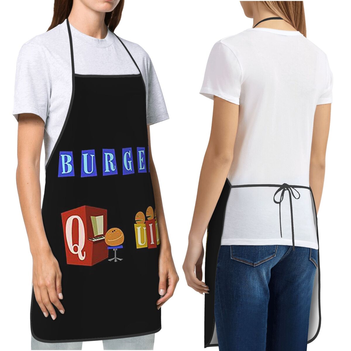 Kitchen Quiz - Burger Quiz Neue Logo-Schürzen, Koch, Kochen,