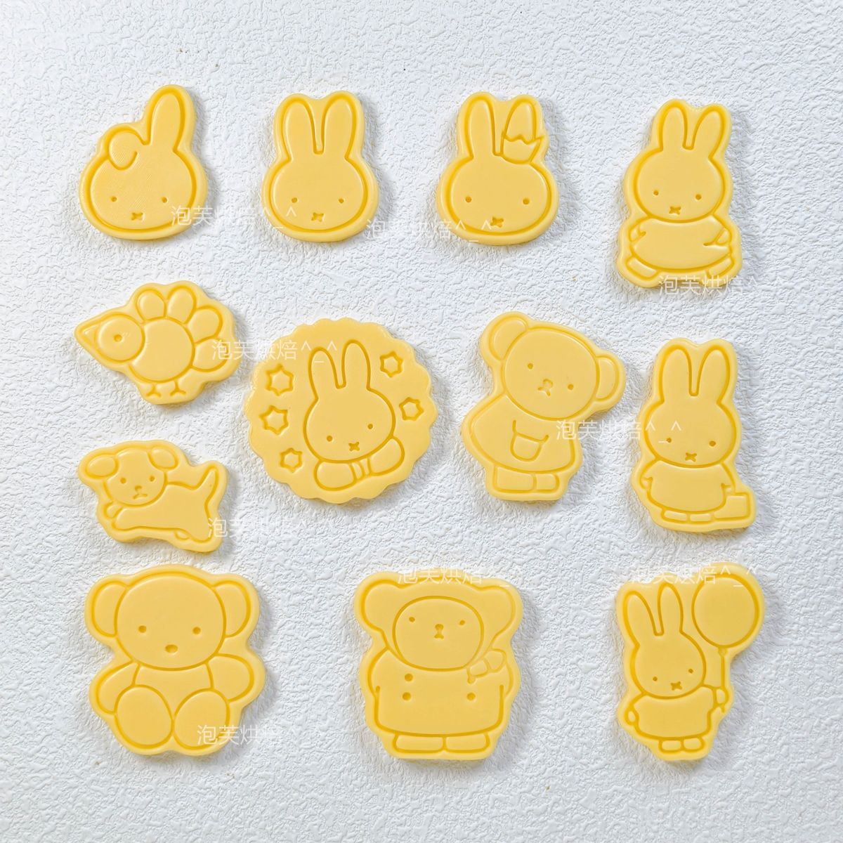 Kitchen Baking Items - Niedliche 3D-Presskeksform mit Miffy-Muster, wiederverwendbares Backwerkzeug,