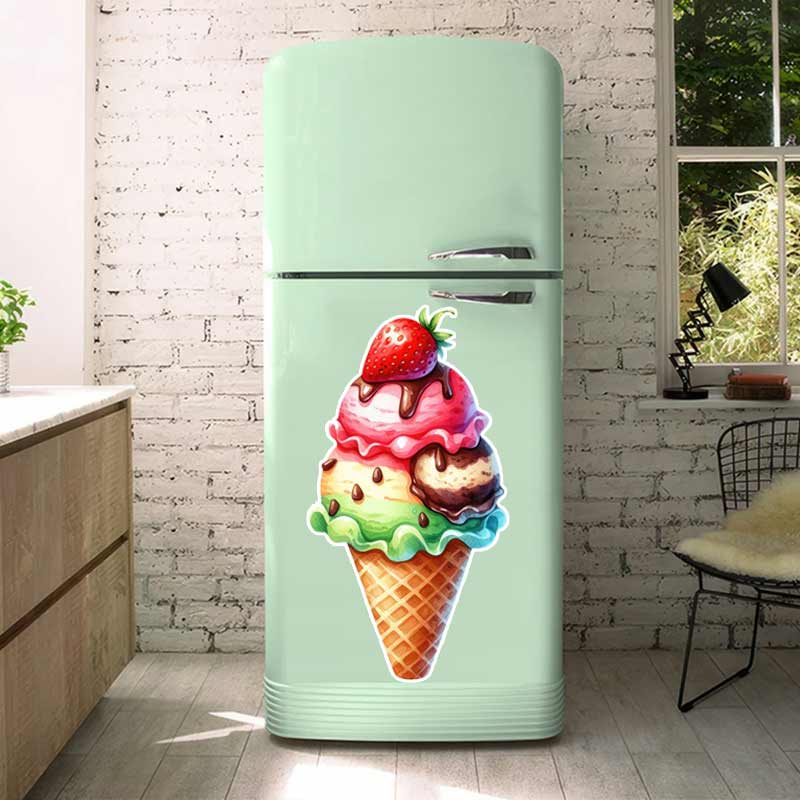 Kitchen Queen - Sommer Eis Wand Aufkleber Küche Dekoration
