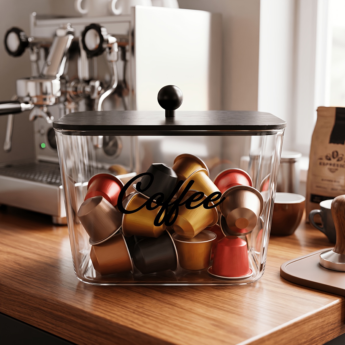 Kitchen Baking Tins - Kaffeepads-Halter mit Deckeln, Kunststoff-Aufbewahrungsbox, K-Cup-Organizer mit