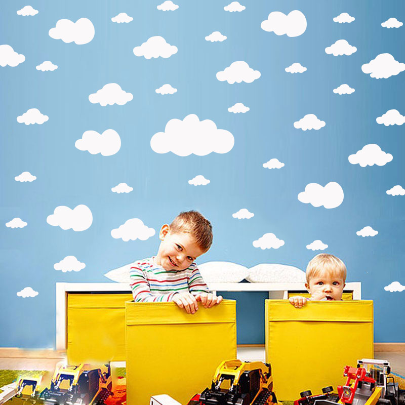 Kitchen Queen - 68 Stück DIY-Wandaufkleber mit Wolken, Heimdekoration
