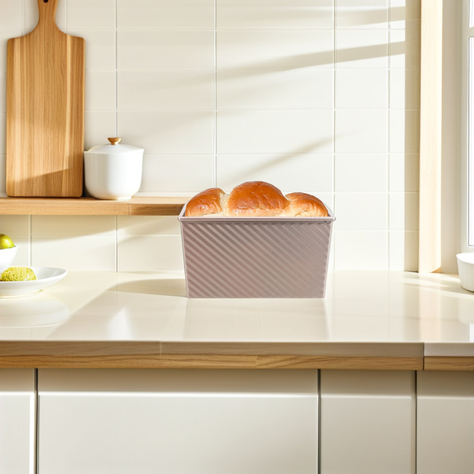 Kitchen Baking Pan - Antihaftbeschichtete rechteckige Toastform aus Kohlenstoffstahl, Brotform