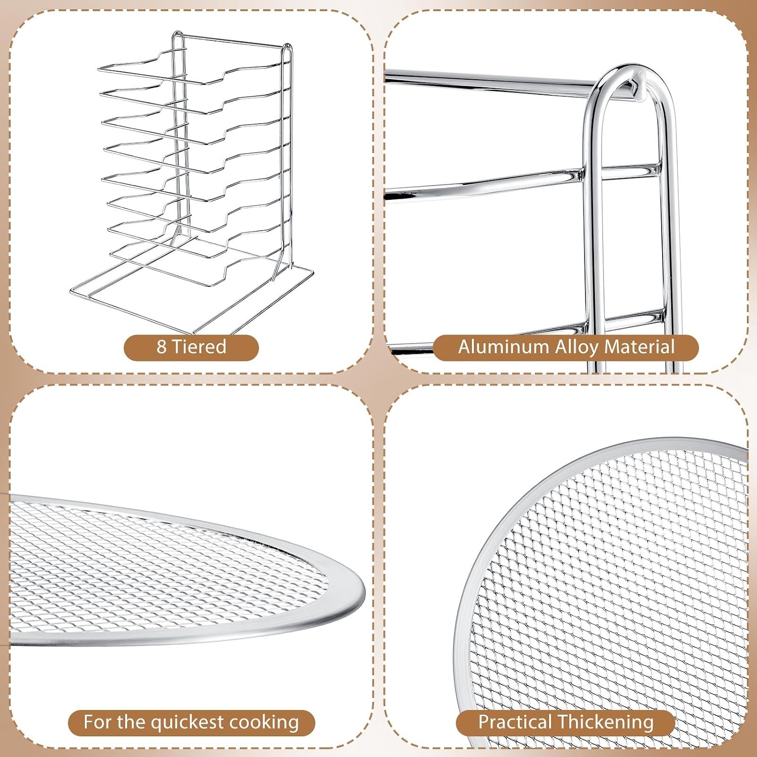 Pizza-Regal mit 8 Etagen und 8 – Kitchen Baking Pan Bewertung und Preis