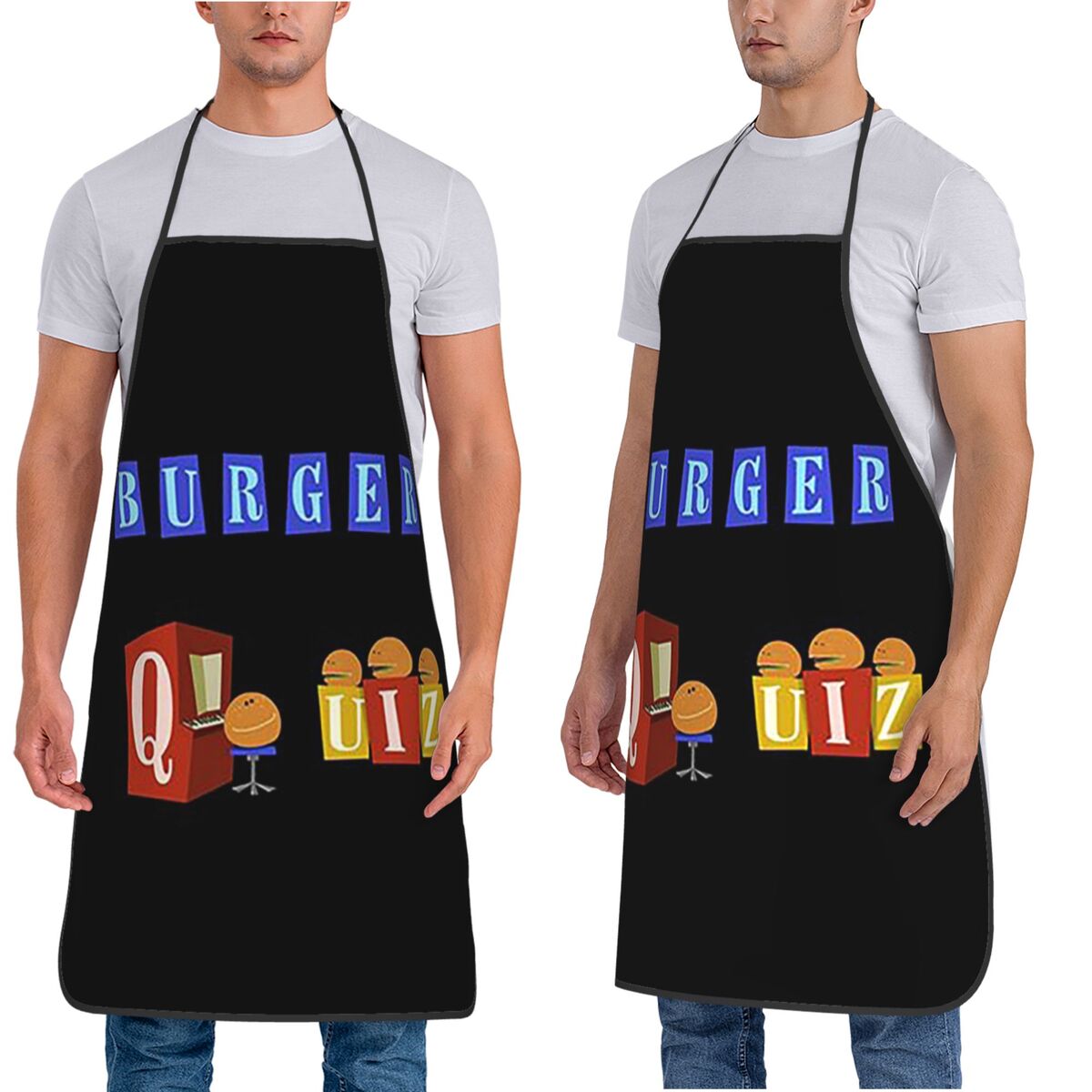 Burger Quiz Neue Logo-Schürzen – Kitchen Quiz Bewertung und Preis