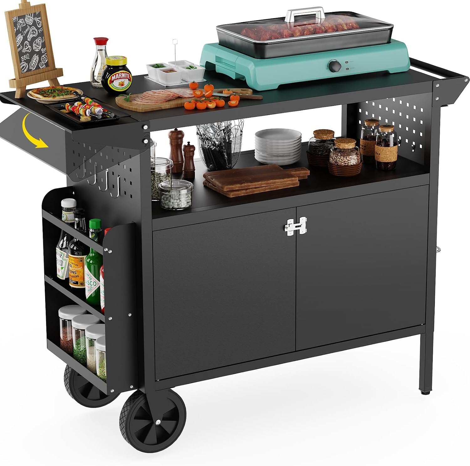 Outdoor-Grillwagen mit Staurau – Kitchen Queen Bewertung und Preis