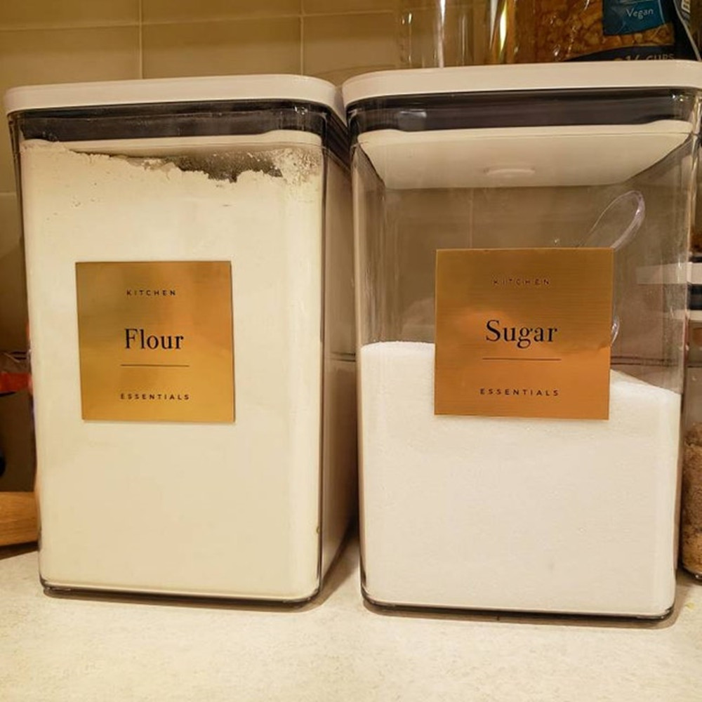 Wasserdichte Pantry Etiketten, – Kitchen Baking Organization Bewertung und Preis