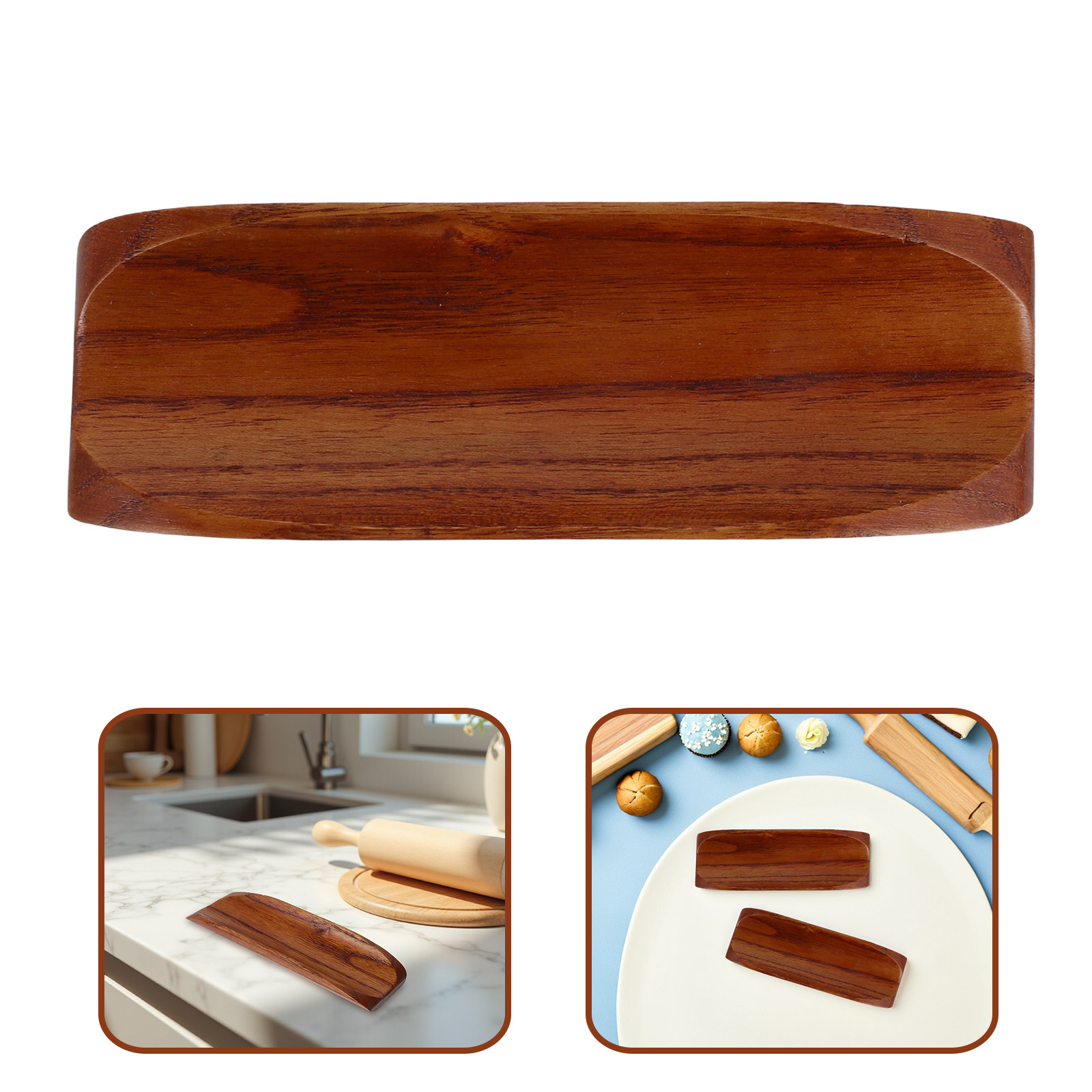 2 Stück Holz-Teigrollenhalter, – Kitchen With Baking Station Bewertung und Preis