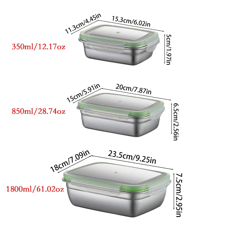 Lunchbox-Set aus Edelstahl 304 – Kitchen Baking Tins Bewertung und Preis
