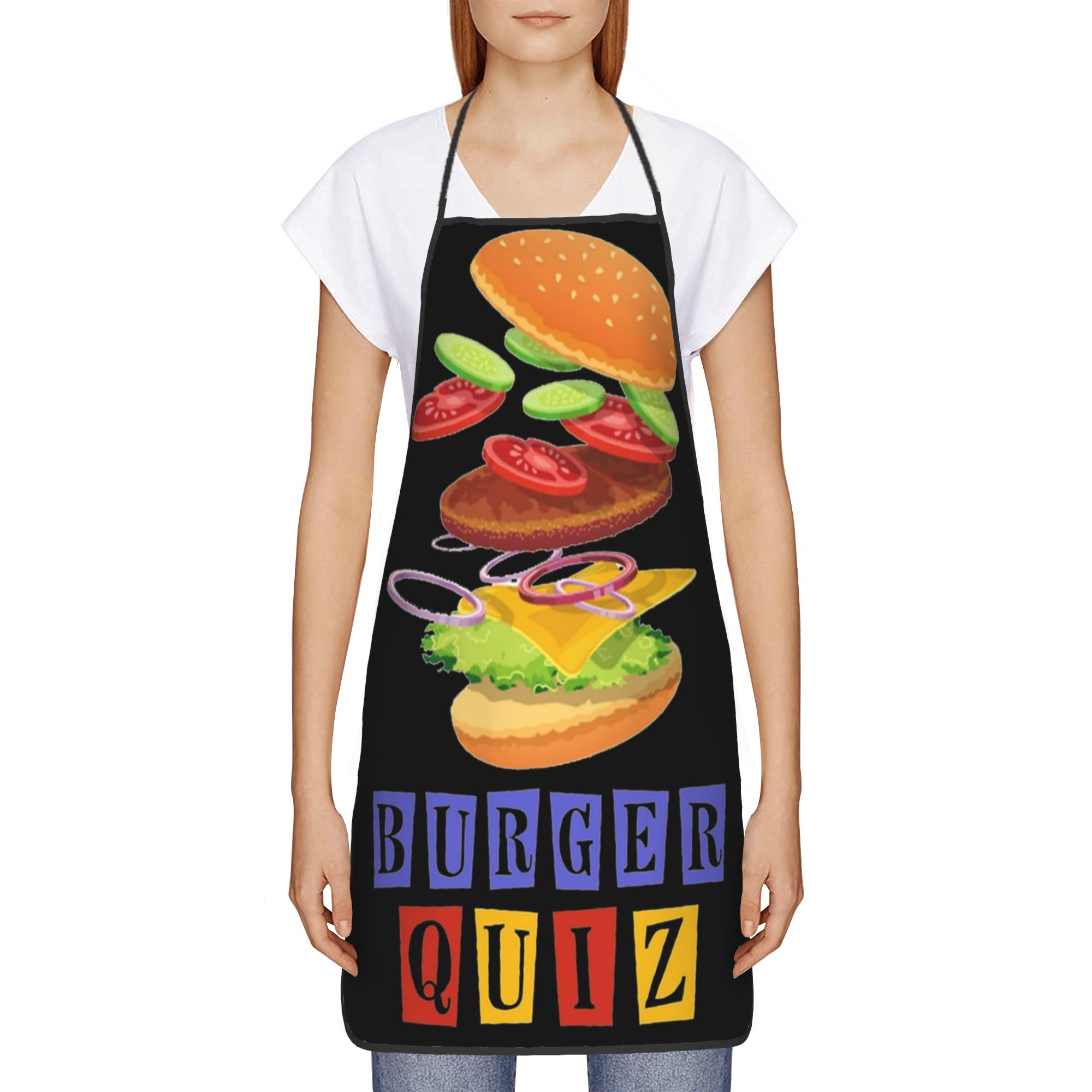 Burger-Quiz-Schürze, niedliche – Kitchen Quiz Bewertung und Preis