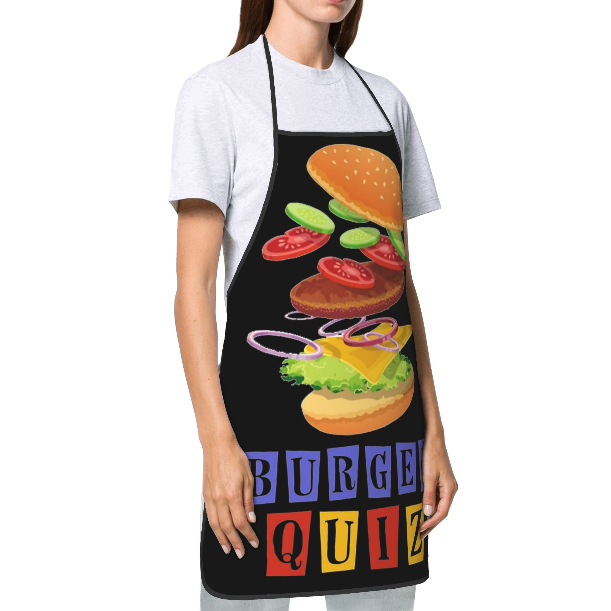 Burger-Quiz-Schürze, niedliche – Kitchen Quiz Bewertung und Preis