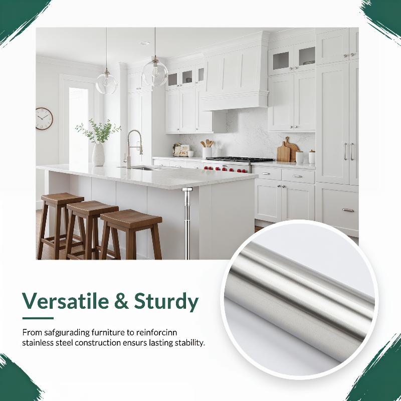 Edelstahl-Möbelstützstange, ve – Kitchen Queen Bewertung und Preis