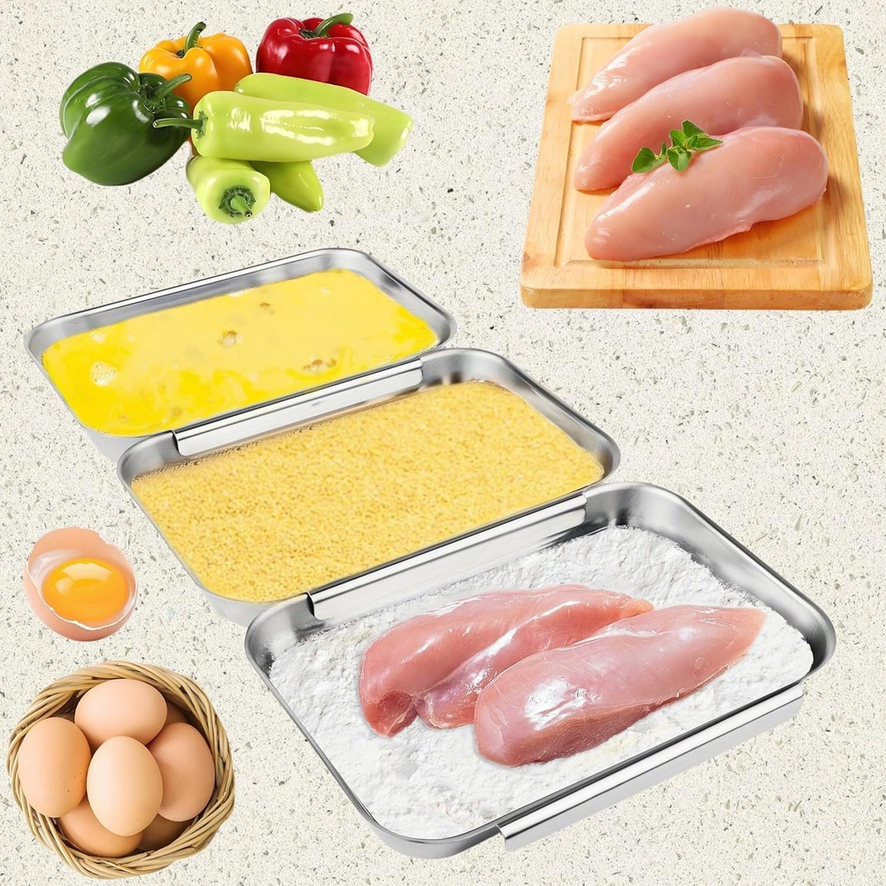 3-teiliges Edelstahl-Gewürztab – Kitchen With Baking Station Bewertung und Preis